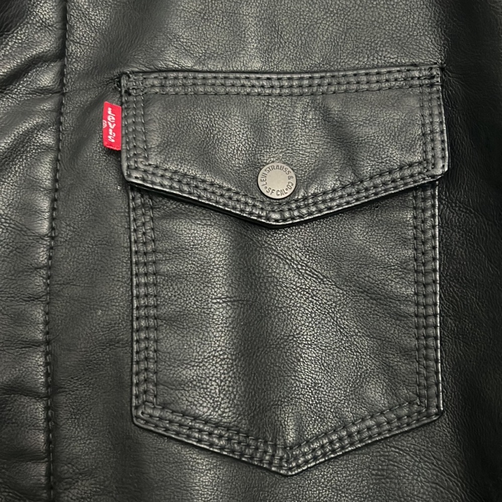Men's Faux Leather Levi Jacket - Gem